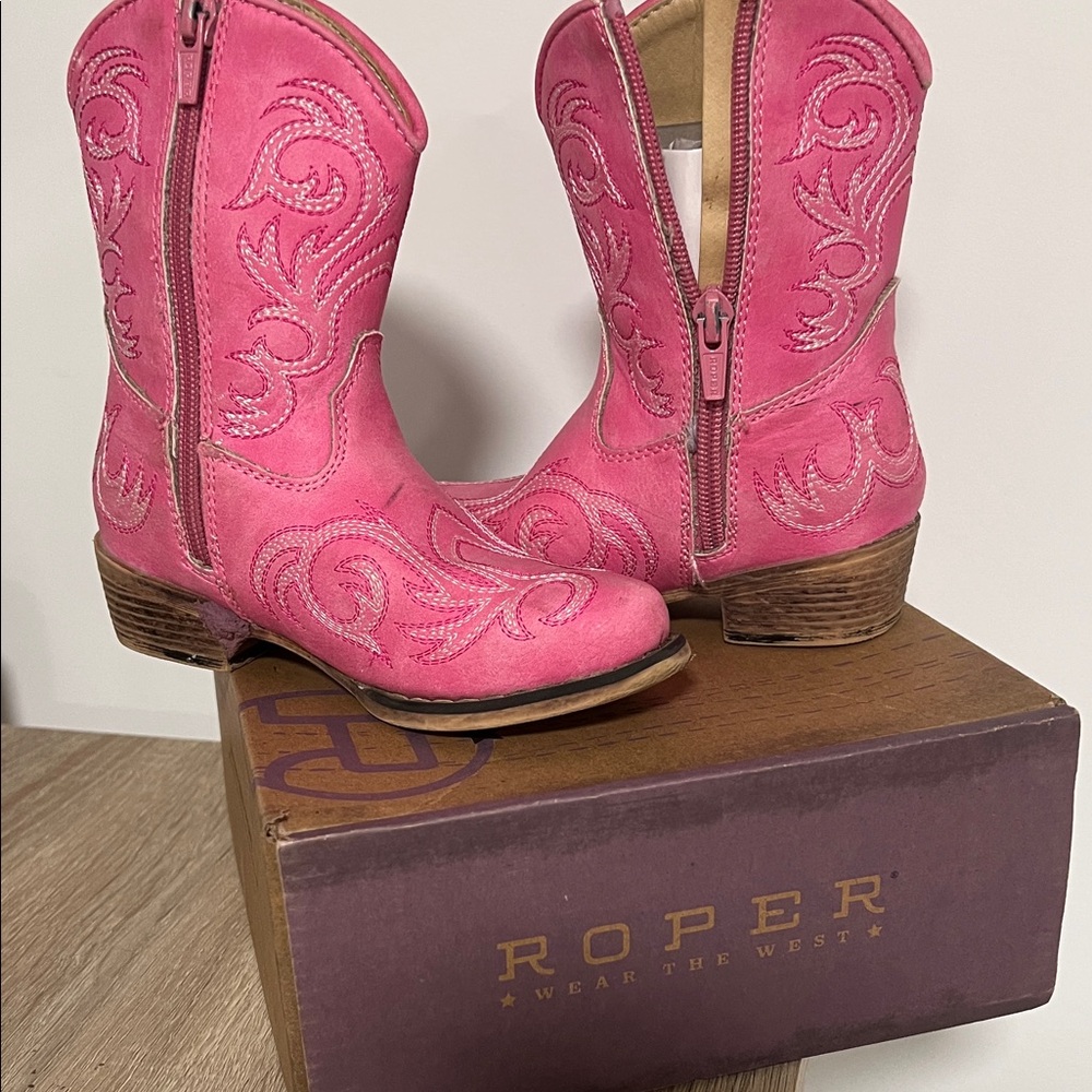 Roper Riley Pink Toddler Boots